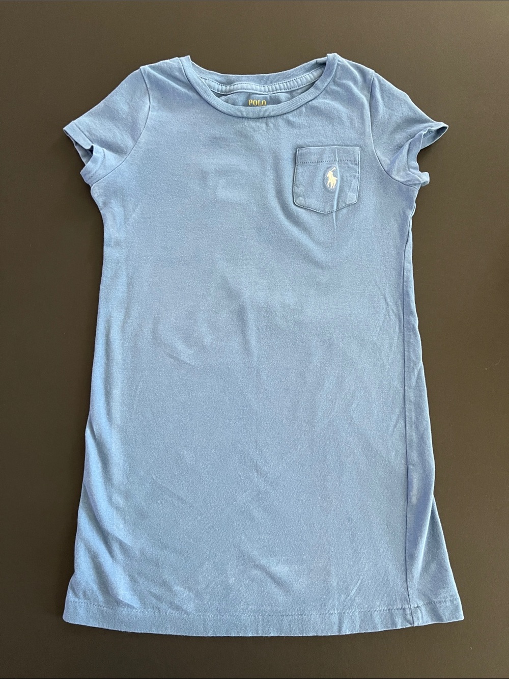 Polo by Ralph Lauren Light Blue Girls' Pocket Tee Dress